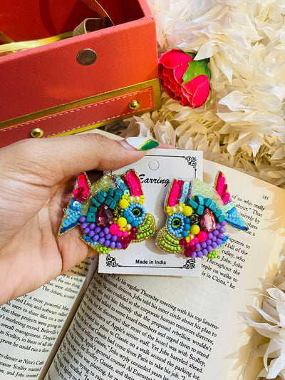 Lamansh quirky earrings Colorful Fish Handmade Beaded Earrings | Quirky Jewelry