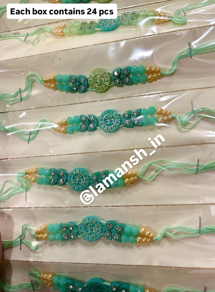 Traditional Rakhi's for Rakshabandhan OM 🕉️ design Pack of 24 pcs