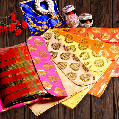 LAMANSH saaree covers Assorted colors / Non Woven / 12 LAMANSH® Set of 12 Single Packing Saree Cover Set / Saaree Packaging Bags for Giveaways / Wedding Favours for Bridesmaid