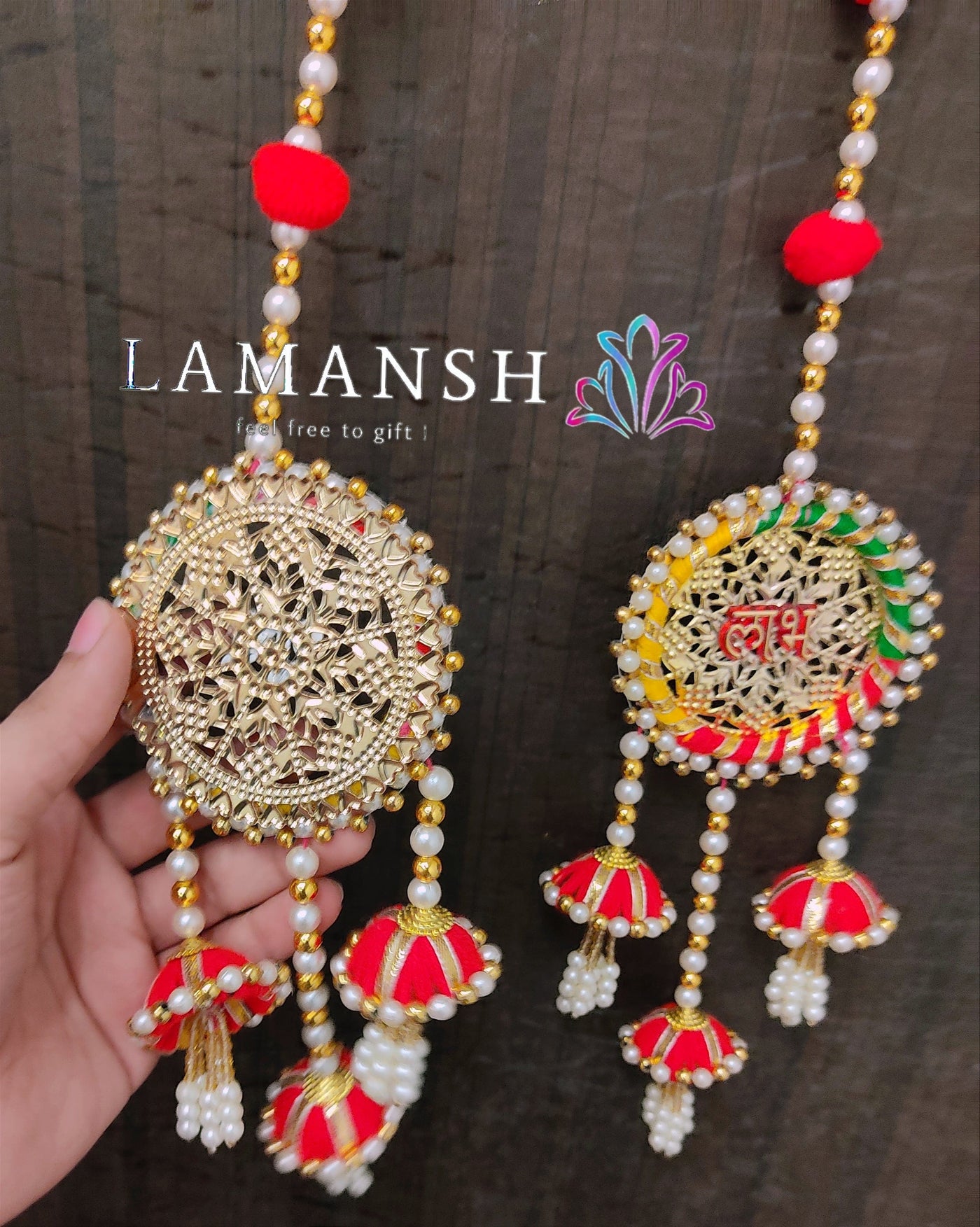 Lamansh shubh labh LAMANSH Decorative Shubh Labh Hangings for Navratri & Diwali Decor | Hangings for door entrance in festivals