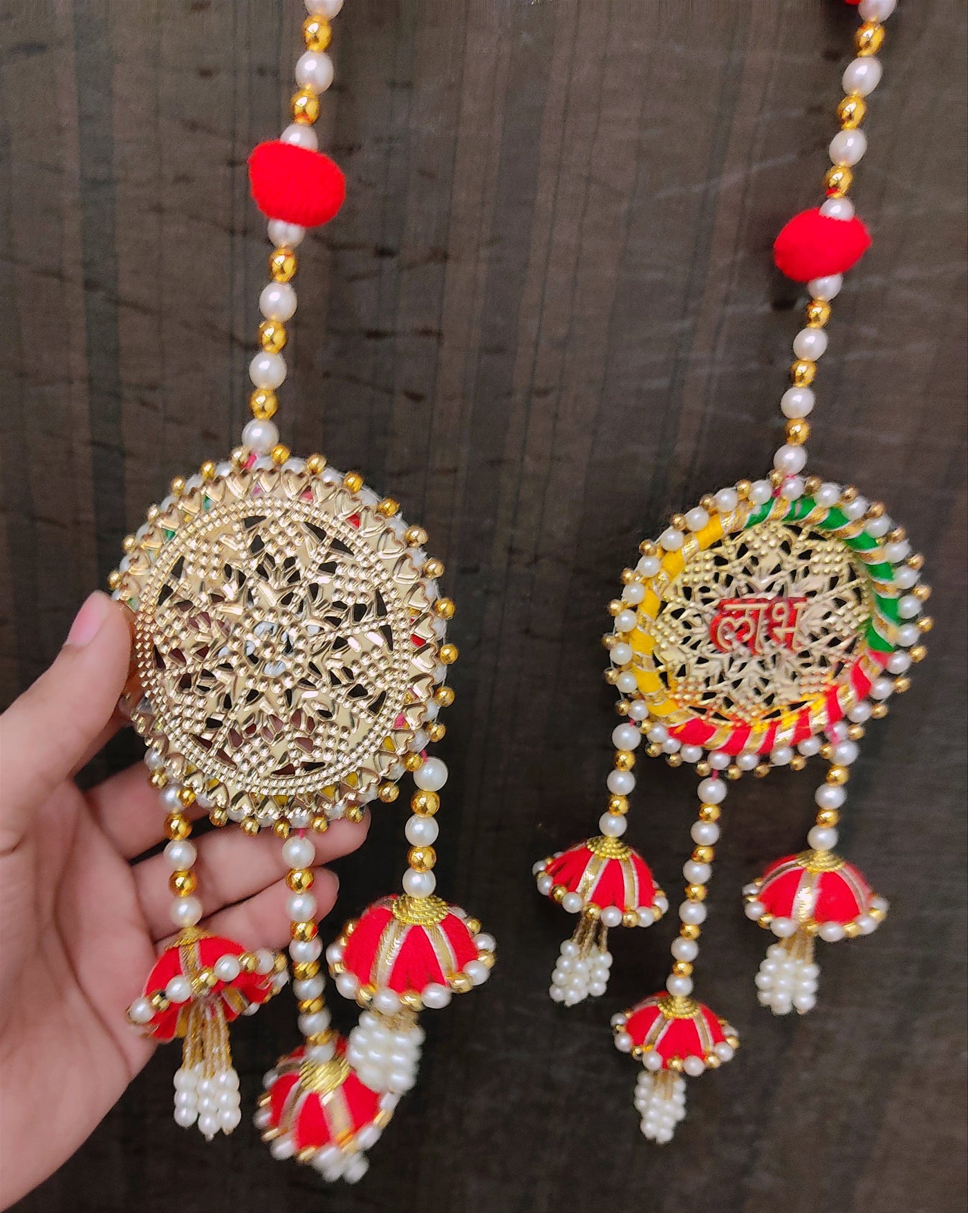 Lamansh shubh labh LAMANSH Decorative Shubh Labh Hangings for Navratri & Diwali Decor | Hangings for door entrance in festivals
