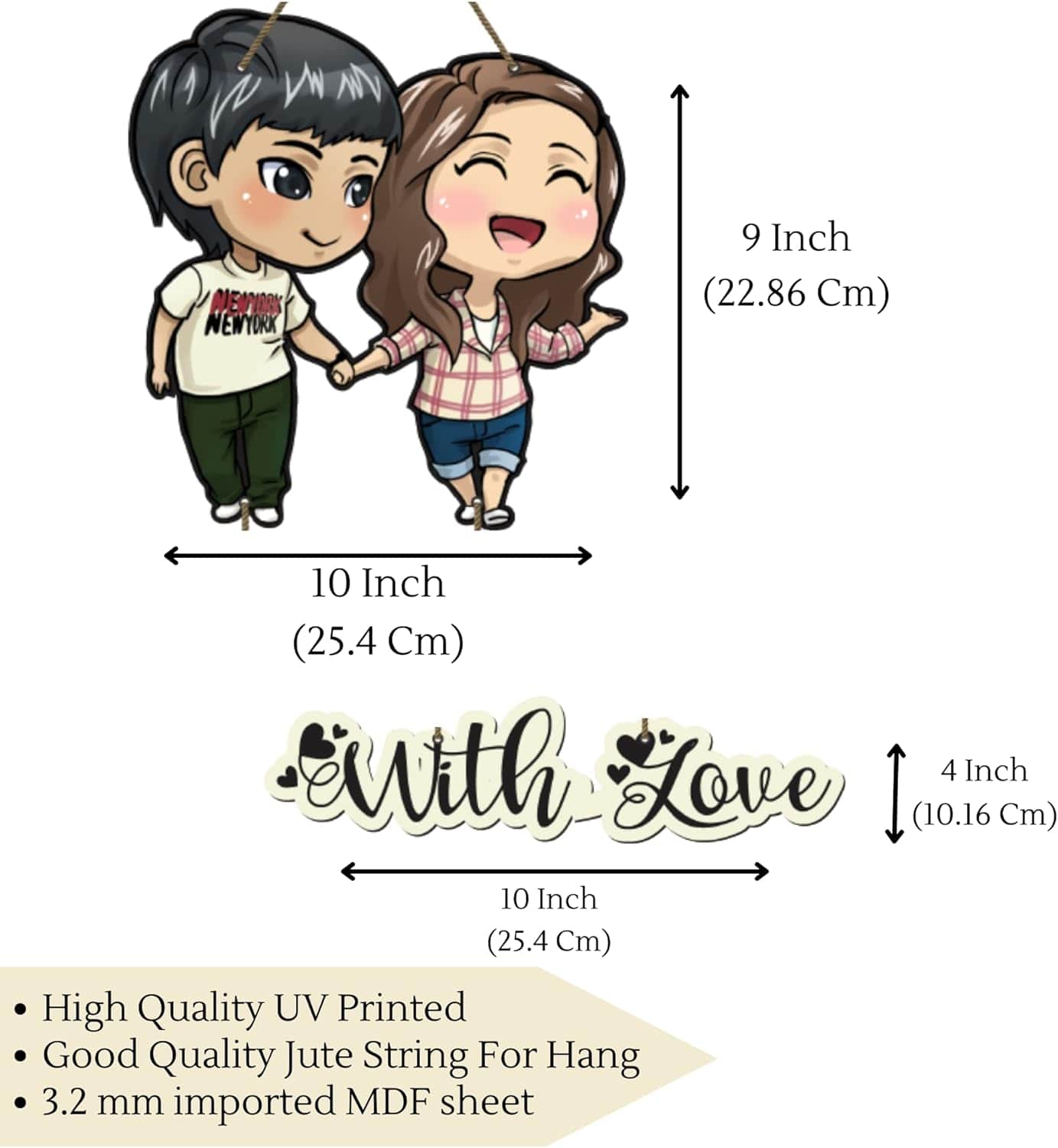 Buy Future Works couple gift set wooden mobile stand with cute message gift  for girlfriend & gift for boyfriend unique gift items for valentine day  (boyfriend & girlfriend set of 2) 22.86