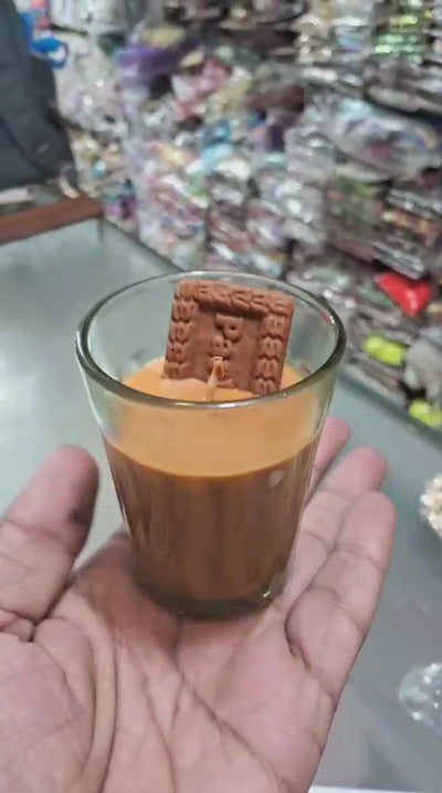 Biscuit dipped in tea Wax candle 🕯️for kid’s birthday ,Navratri Diwali Festival Return gifts 🎁