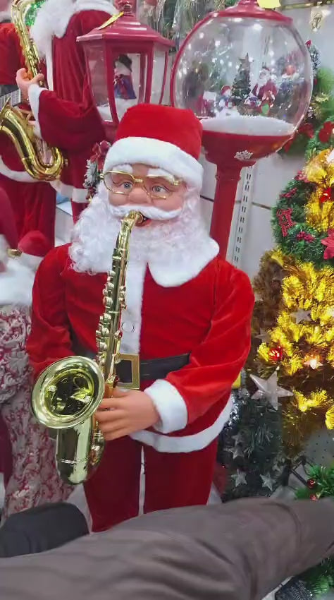 LAMANSH® 4 Ft Dancing Musical Electric Santa 🎅 Claus Figurine for Christmas Parties (Tutorial video attached)