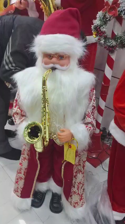 LAMANSH New model XMAS 🎄🎅🔔❄ Christmas Santa 🎅 Claus Musical Figurine 4 Ft for New Year Decoration