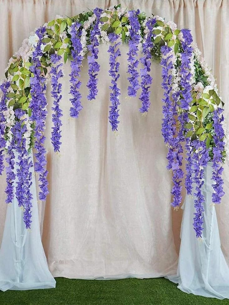 LAMANSH Artificial Wisteria Decoration Flower Hanging Bunch