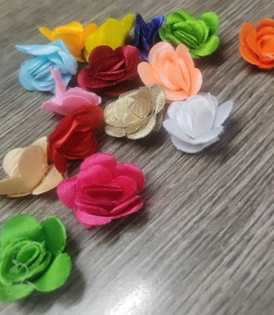 280 Rs each packet on Purchasing in bulk 📱at 8619550223 Raw materials for Flower jewellery Packet of 450 Satin Mini Fabric Flowers 🌸🌺 / Raw material for jewelry making / Art & Craft material