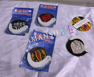 hand fan hand fan for gifting Assorted Colour / Fabric LAMANSH® (Pack of 60 Pcs) Nylon Folding Hand Fan, Cloth Round Shaped Folding Hand Fan
