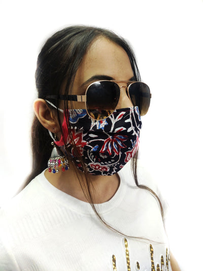 Lamansh™ Cotton Printed Anti Pollution Safety Mask ( Pack of 3 ) Free Delivery !!!! - Lamansh