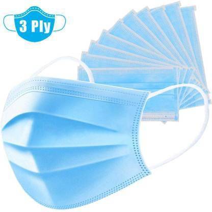 Lamansh™ Surgical Anti pollution Safety Blue Face Mask Free Delivery ( Pack of 10 ) - Lamansh