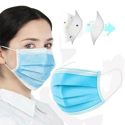Lamansh™ Surgical Anti pollution Safety Blue Face Mask Free Delivery ( Pack of 10 ) - Lamansh