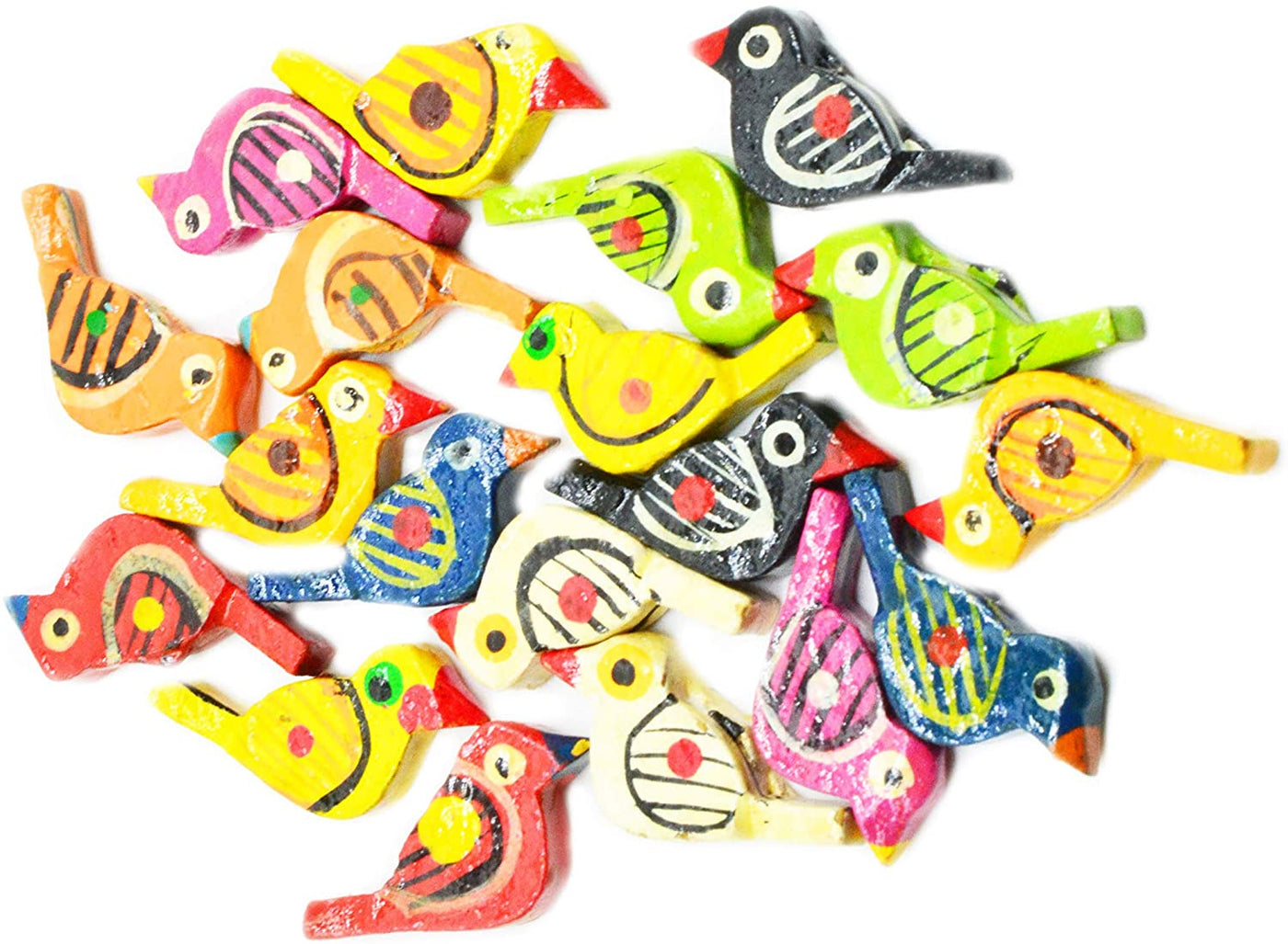 LAMANSH ® Art & Crafting Materials LAMANSH® (Pack of 100) mini Wooden Parrot for Art & Craft