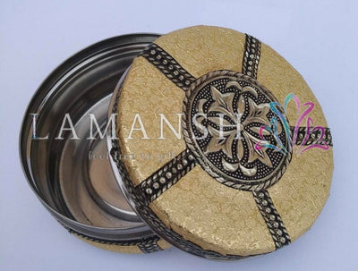 LAMANSH Asorted colours / Steel / 1 LAMANSH® Pack of 1 Stainless Steel Box for Kitchen Flower Design Chapati Chocolate Dabba Flat
