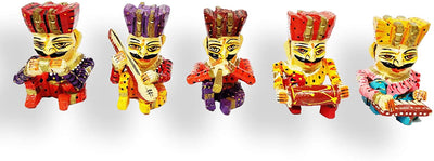 Wooden Puppets Showpiece / Puppets For Gifting / Rajasthani Babla Musician dolls 