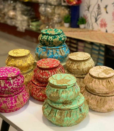 LAMANSH ® bangle box Assorted Colors LAMANSH® Set of 10 Matka Jewelry Box, Wedding Favor, Make Up Organizer, Diwali Gift, Wedding Gift, Birthday Gift, Return Gift Box, Indian Bridesmaid box