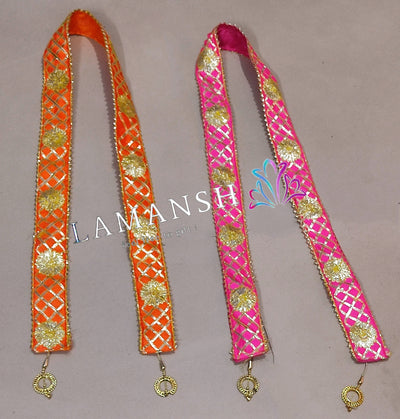 Lamansh Barati Swagat mala Asorted Colours / Fabric / 20 LAMANSH® pack of 20 Barati Swagat Mala / Dupatta / Stole  For Weddings