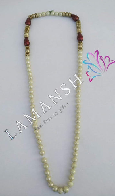 Lamansh Barati Swagat mala Red-White-Gold / Pearl / 25 LAMANSH® pack of 25 Barati Swagat Mala / Dupatta / Stole For Weddings 💥