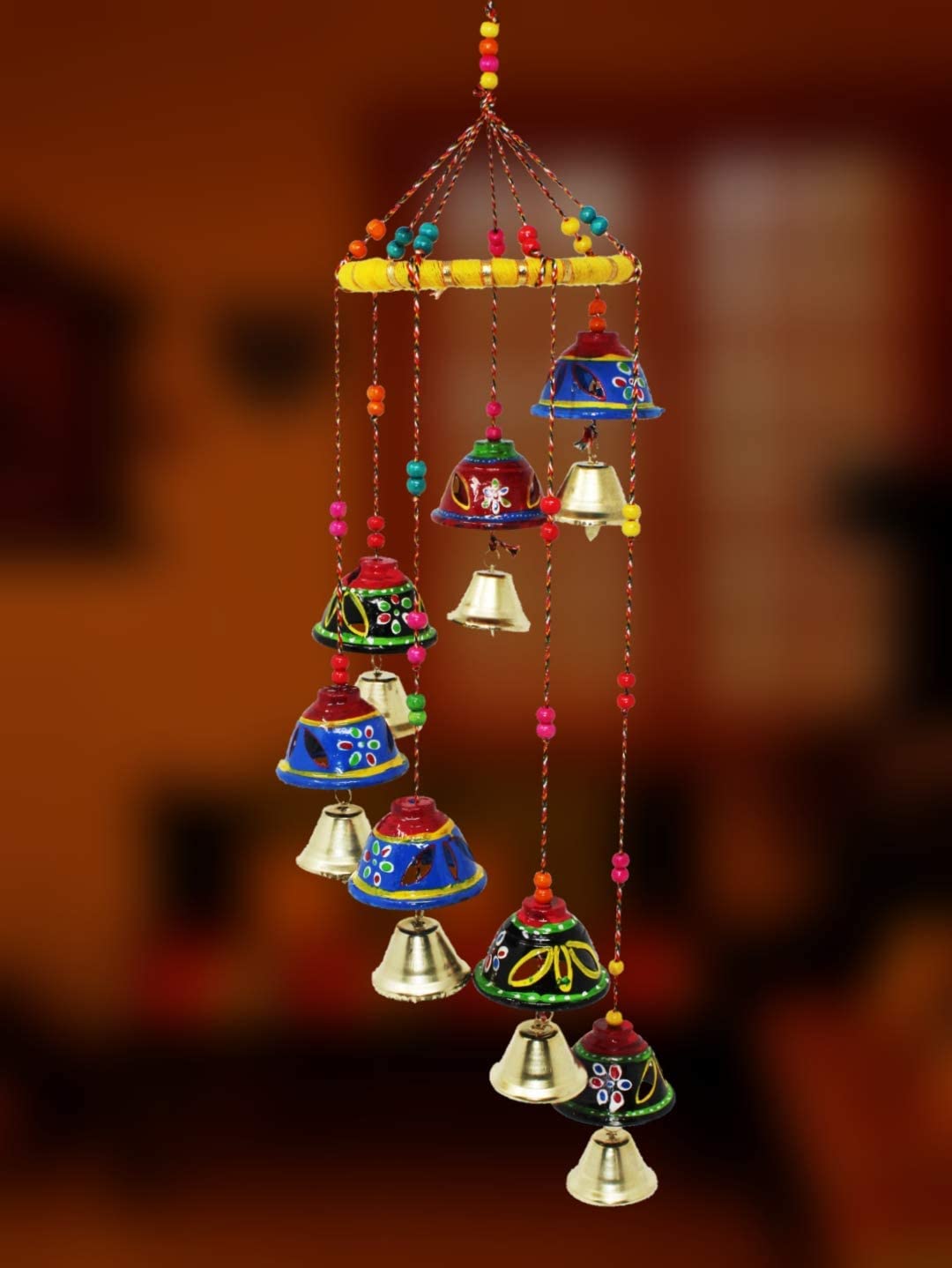 LAMANSH Bell Toran set Multicolor / Wooden / 1 LAMANSH®  Rajasthani Door/Wall Hanging Decorative Showpiece/Wall Hanging/Home Decor/Home Furnishing/Diwali Gift/Corporate Gift