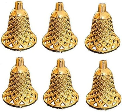 Lamansh bells Pack of 12 (3×2.5 inch) Plastic Jingle Balls for Home Festive Decor / for Art & craft , jewelry making / Plastic bell for christmas tree decoration & decorative hangings