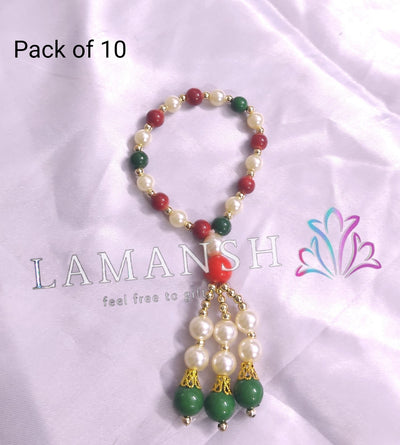 LAMANSH bracelet set Multicolor / Free Size / 10 pc LAMANSH® Pack of 10 Sangeet Mehndi Indian Wedding Bracelets Assorted colours Mehendi / Punjabi Wedding Mehndi Favors Gifts