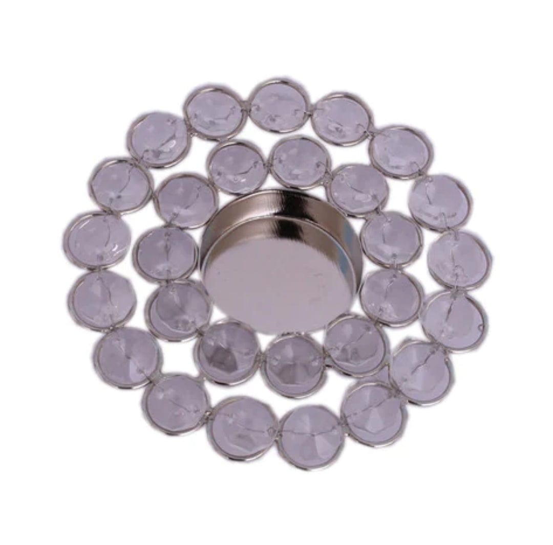 LAMANSH ® candle holder LAMANSH Pack of 10 Flower Shaped Crystal Tea Light Candle Holder Stand ( including candles 🔥