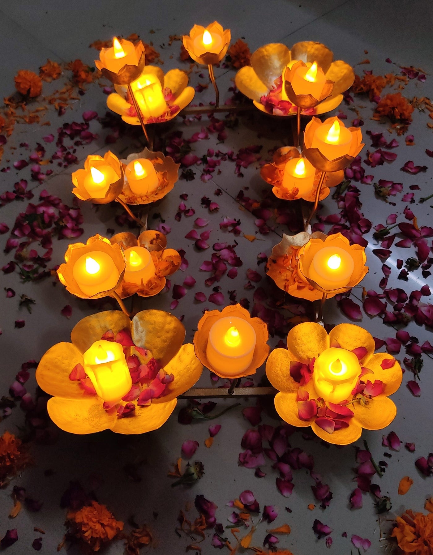 Lamansh Candle Holders LAMANSH® Decorative Metal Rangoli Diya Tealight Candle 🪔 holder stand /Diya stand ,Metal Handicraft for corporate & festival gifting 🎁 / Home decor product for Diwali ( candles not included )