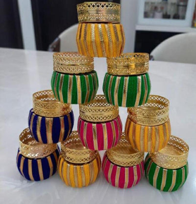 Lamansh Candle Holders LAMANSH® Drum dholak Rangoli Tealight Candle Holder / Diya Decorated with Tea Lights For Pooja Mandir, Diwali decor / Festive decor product