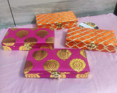 LAMANSH Cash Box Multicolor / Wood / Fabric / Standard LAMANSH® Cash boxes Shagun Box, Gift Box, Jewellery Box, Money Box Envelop Wedding Gift Assorted Color (Pack of 100)
