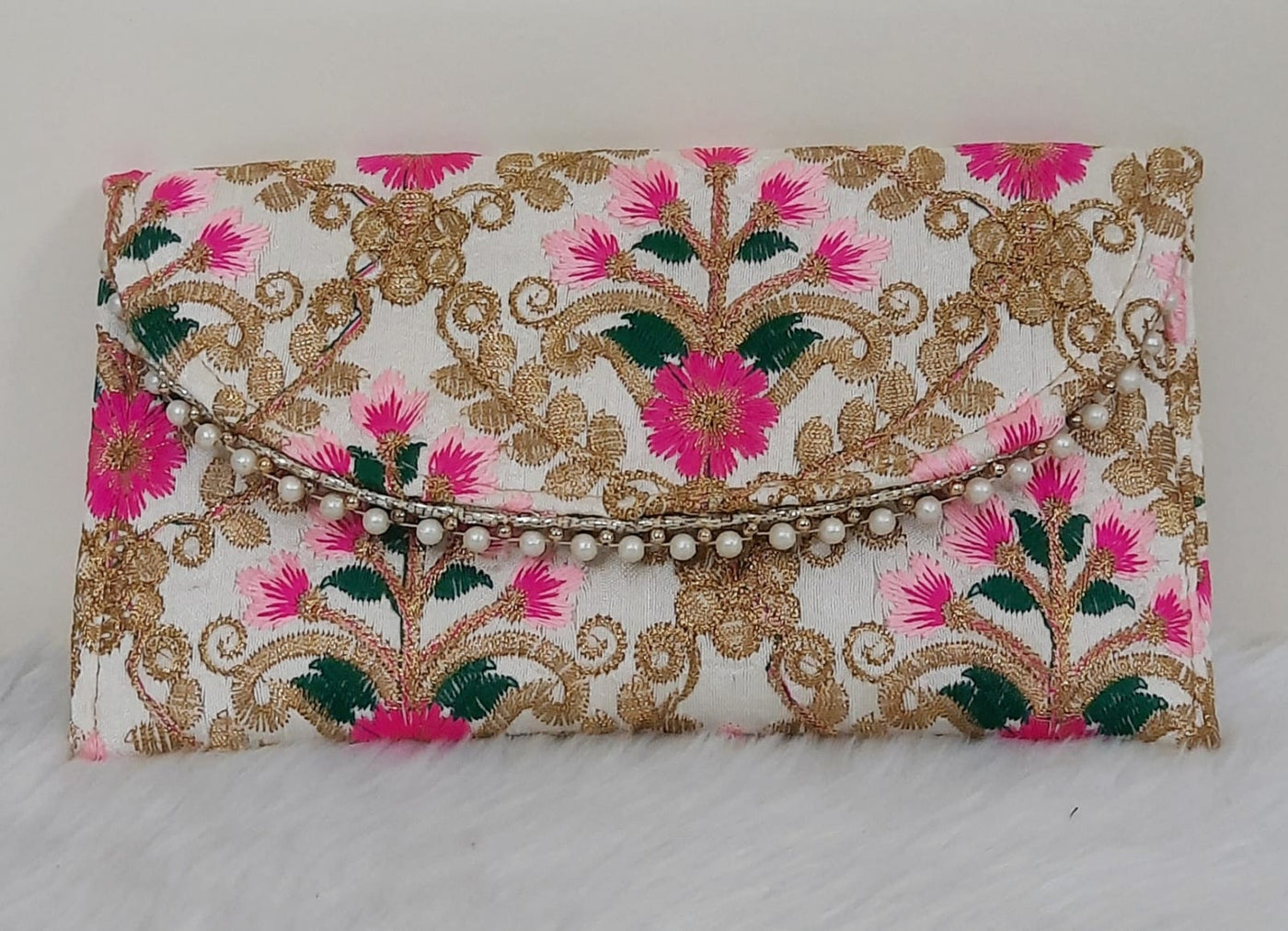 Nitya Art N Craft Women's Handcrafted Embroidered Clutch Bag Purse |  Handmade Handbag