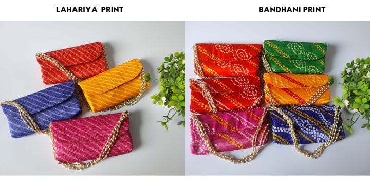 LAMANSH Clutch LAMANSH® Rajasthani Fabric Clutches | Wedding envelopes with handle for gifting 🎁 & giveaways / wedding favours and return gifts