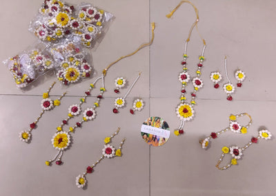Lamansh Combo sets LAMANSH® Combo of 10 Artificial Flower 🌺 Mogra Jewellery sets for bridesmaids