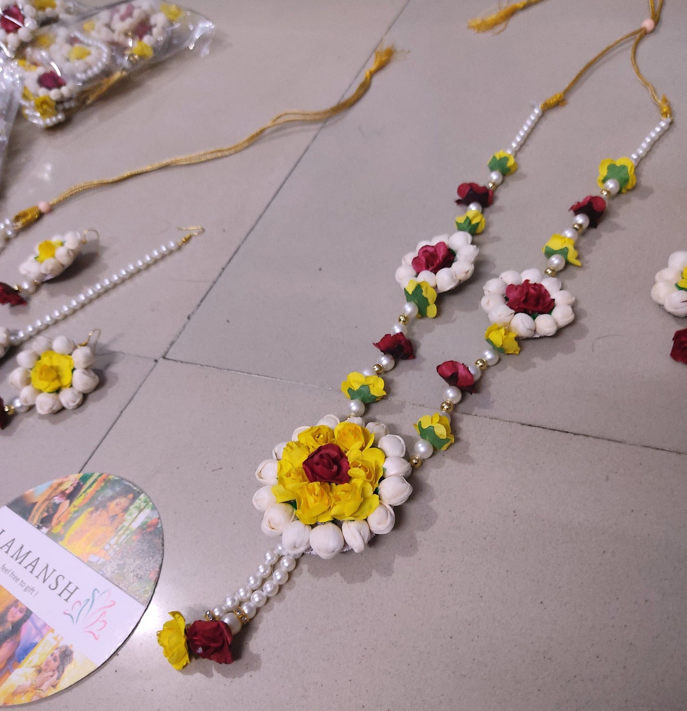 Lamansh Combo sets LAMANSH® Combo of 10 Artificial Flower 🌺 Mogra Jewellery sets for bridesmaids