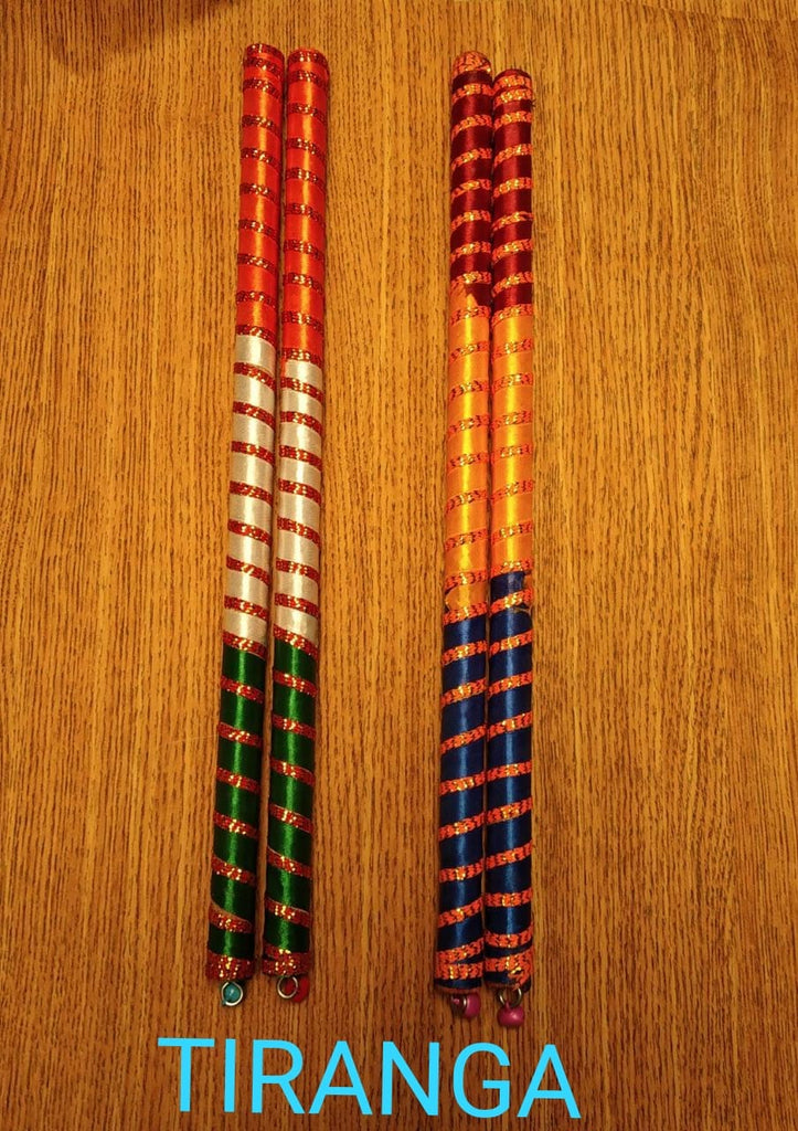 GENIELAND 14.3 Inch 4Pc (2 Pair) Long Decorated Dandiya Sticks Indian  Traditional Aluminium Dandia Sticks for Couple Special Navratri Festival  Occasion Aluminum Sticks for Garba Dance : Amazon.ca: Home