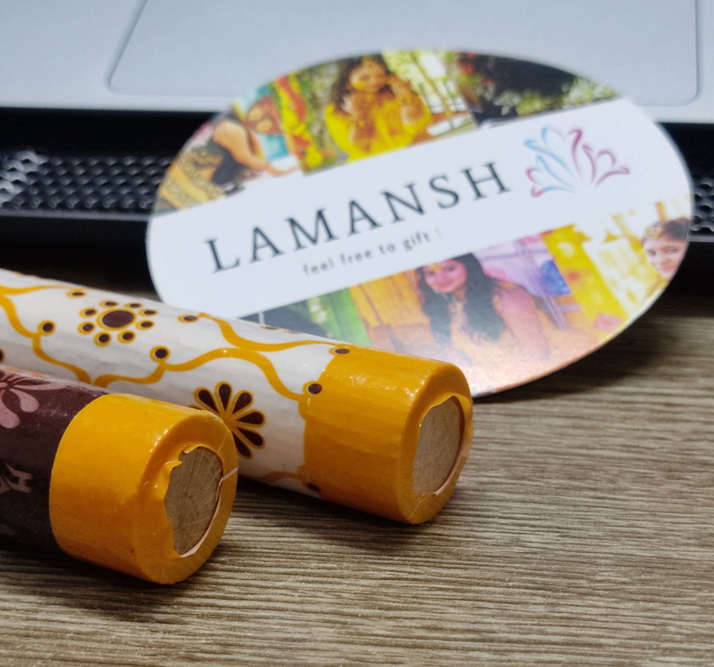 LAMANSH dandiya Wholesale Pack of 100 Pairs Special ✨ RRR ( Royal Raja Rani ) PVC Coated Wooden Dandiya Sticks for Dance - Navratri Festival & Return Gifting 🎁 / Dandiya Sticks💃🥢For Garba