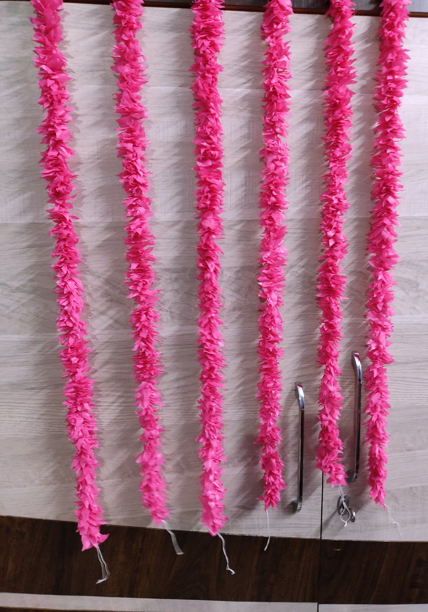 LAMANSH Decor LAMANSH® (3.5 feet) Pack of 12 Fresh like Artificial Jasmine Flower Hangings for Diwali ✨ Ganpati Decoration / Decorative Hangings for festival / Wall Hangings for Home & Pooja Mandir