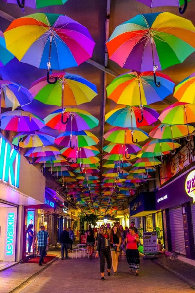 LAMANSH decor umbrella LAMANSH® Rainbow 🌈 Color Event Party Bday Anniversary Wedding decoration Umbrellas for ceiling & backdrops / Waterproof Rain umbrella's 🌂 for decor