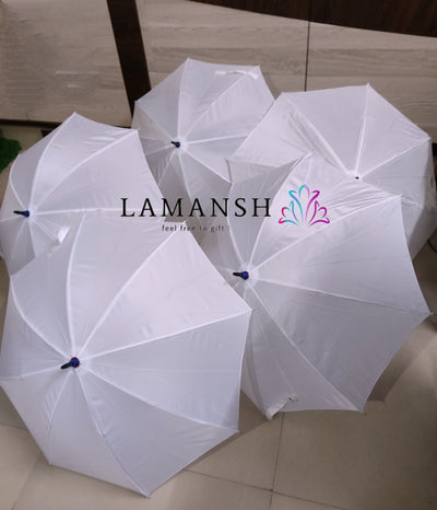 LAMANSH decor umbrella LAMANSH® White Plain Umbrella's for Event Party Bday Anniversary Wedding decoration  /Umbrella's 🌂 for ceiling & backdrops / Waterproof Rain umbrella's 🌂 for decor