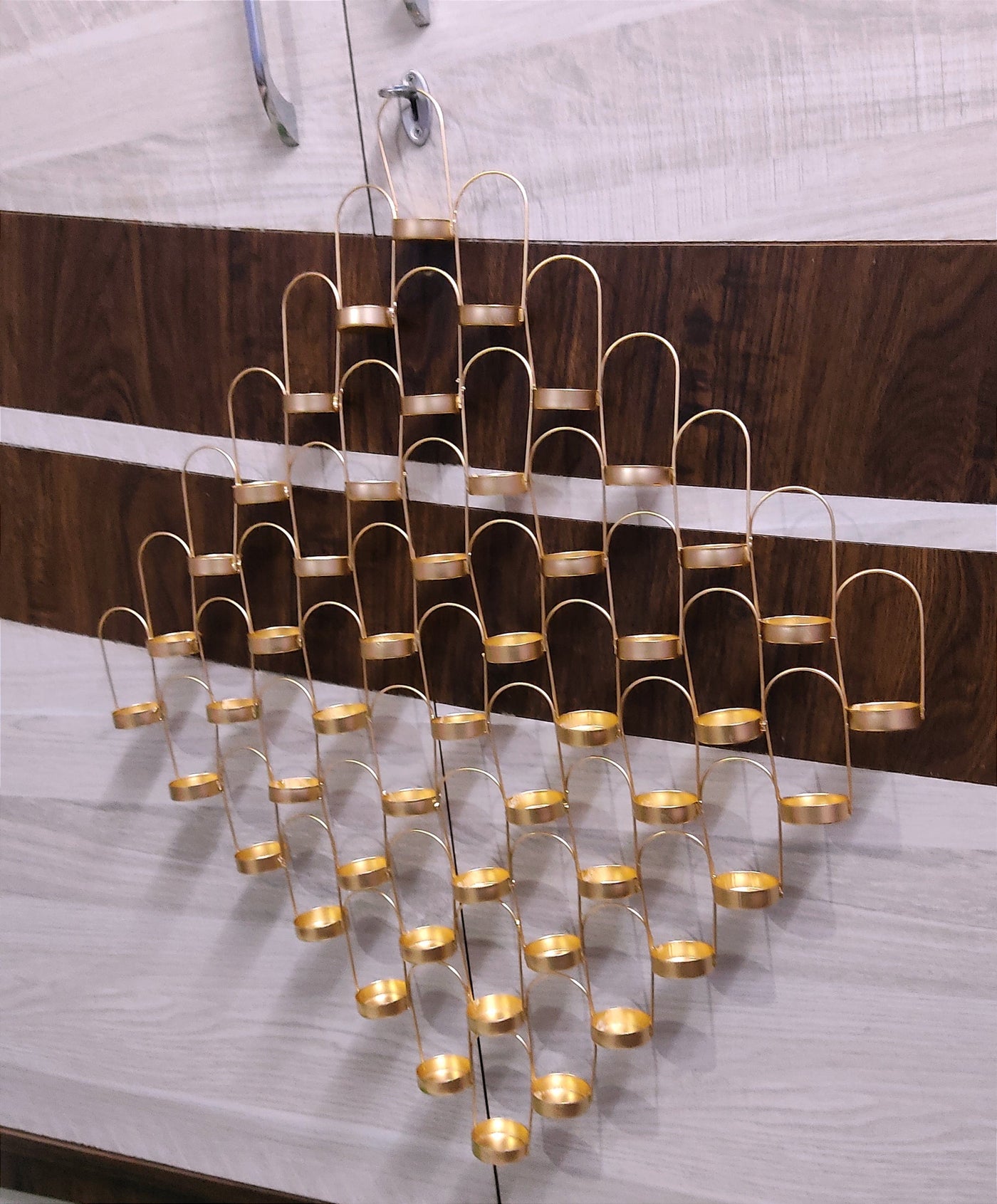 LAMANSH diya stand LAMANSH® 22*20 inch Diya Stand for Event Dancing 💃 Props Usage & Festival , Diwali Decoration / Golden Metal Diya Candle Holder for Bride & Groom entry