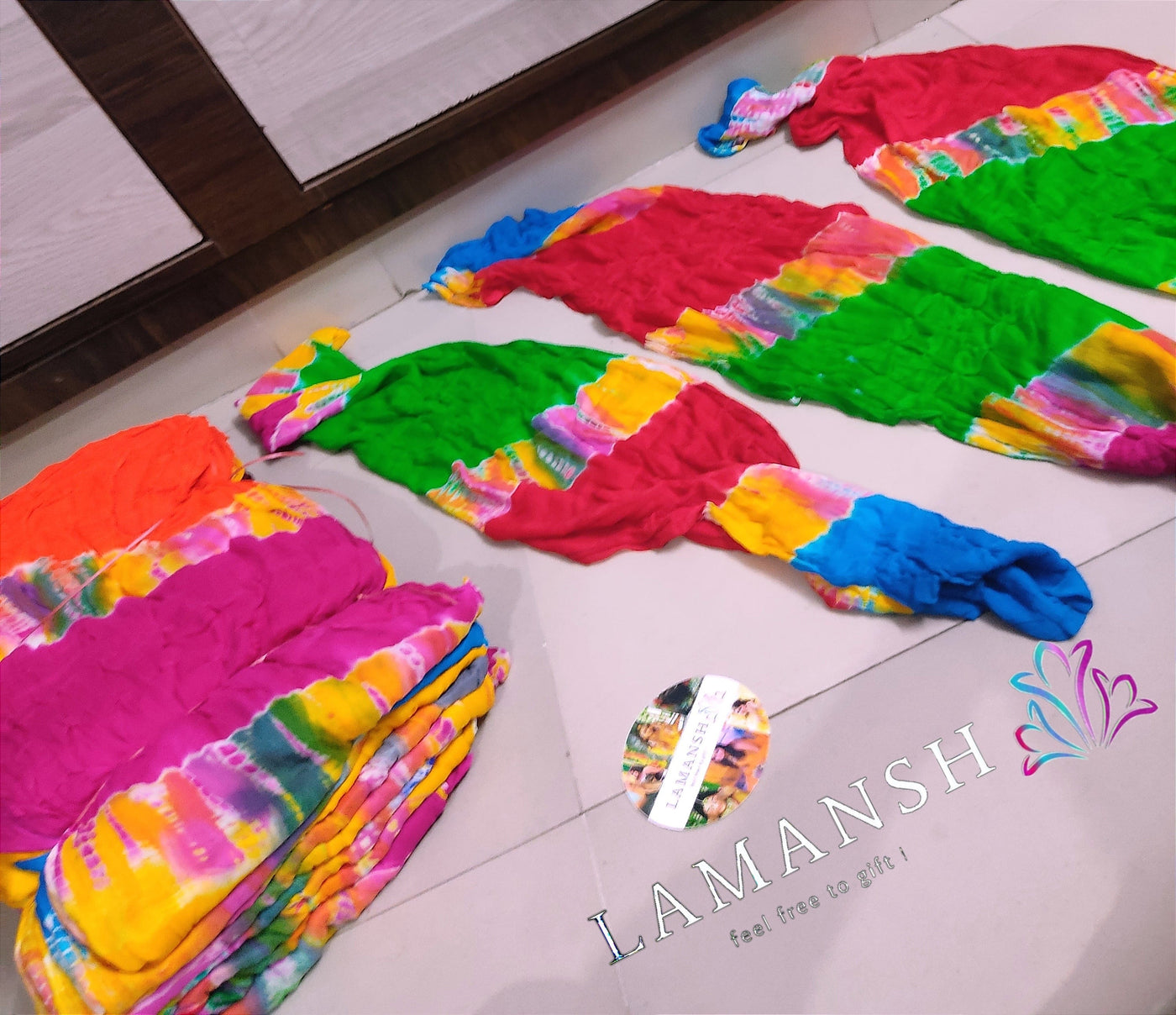 Lamansh dupatta LAMANSH® Nazneen Lahariya Printed Dupatta's (2 metre) in Assorted colors / Wedding Favours for bridesmaids 🎁