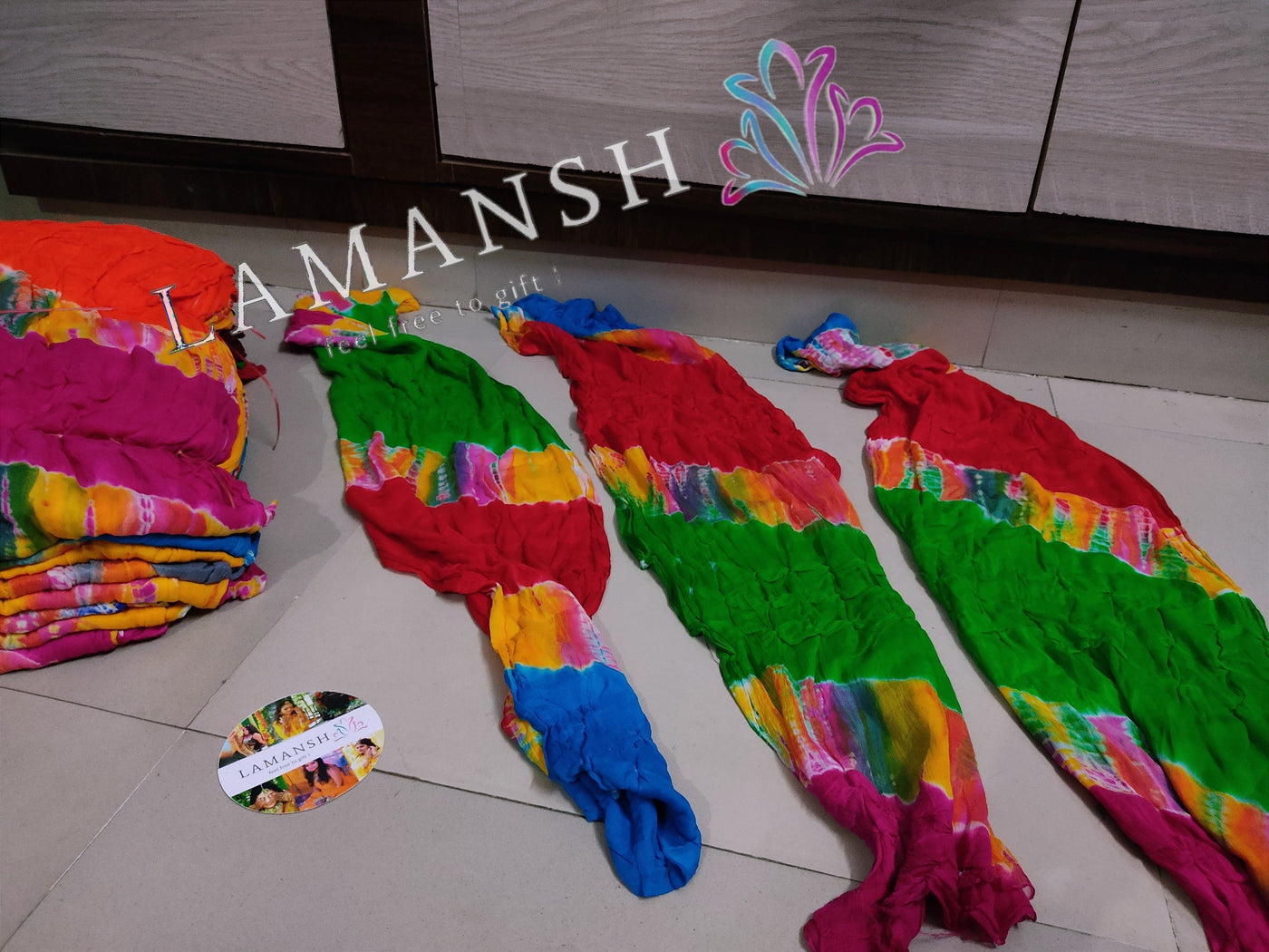 Lamansh dupatta LAMANSH® Nazneen Pachrangi Printed Dupatta's (2 metre) in Assorted colors / Wedding Favours for bridesmaids 🎁