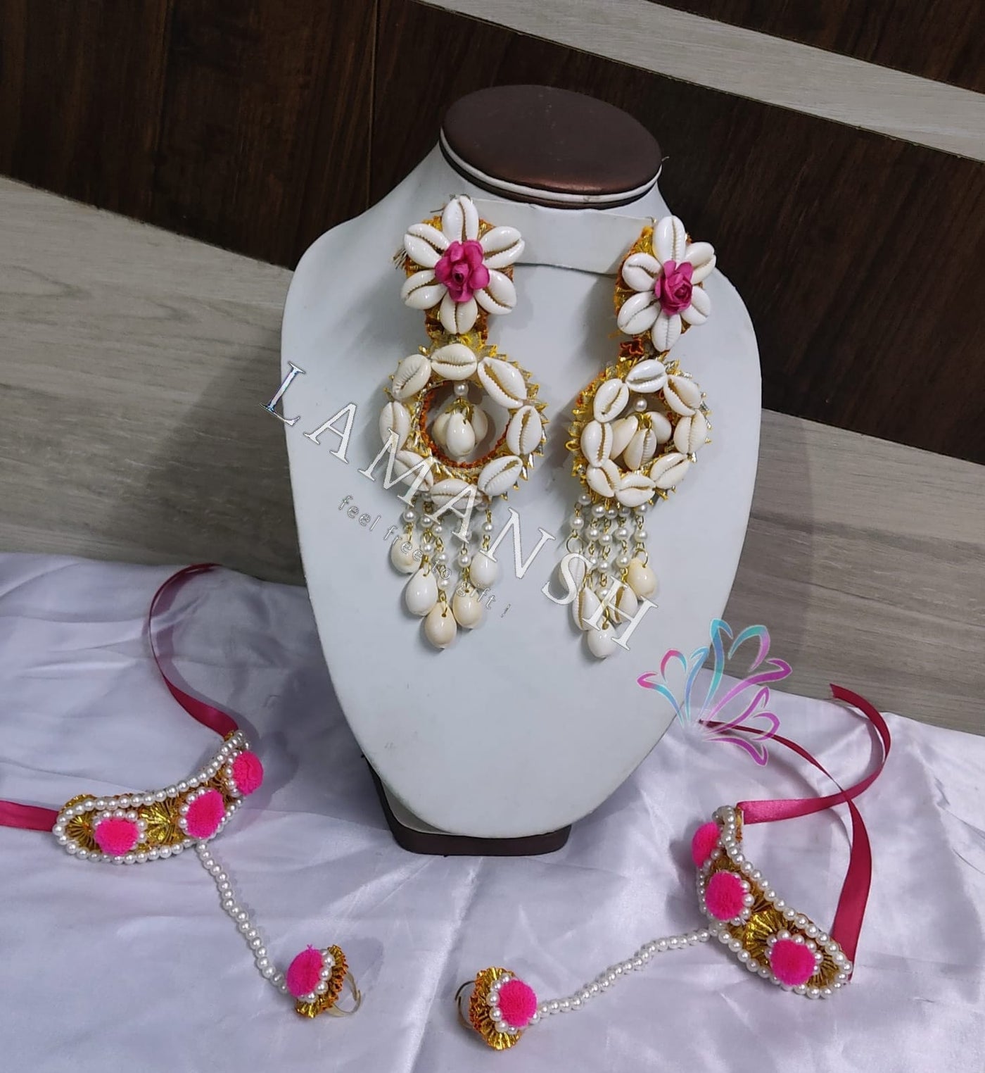 Buy Online Natural Mother of Pearl Jewelry Set - Shubhanjali