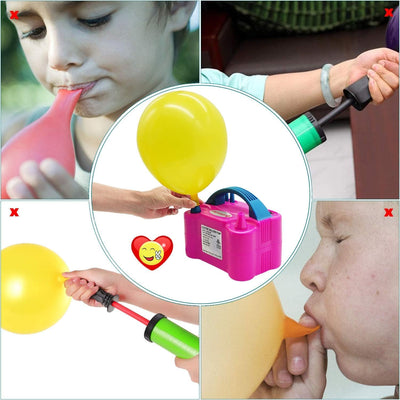 LAMANSH Electric Air Pump  Plastic / Multicolor LAMANSH®New Two Nozzles High Power Inflator Electric Air Pump for Balloons; Foil Balloons; Inflatable Toys