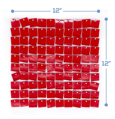 LAMANSH event decor Red LAMANSH Pack of 16 Sheets Decorative Wall Panels, Red Sequin Panels, Backdrop Sequin Wall for Event Decor Wedding Anniversary Birthday Party Decorations