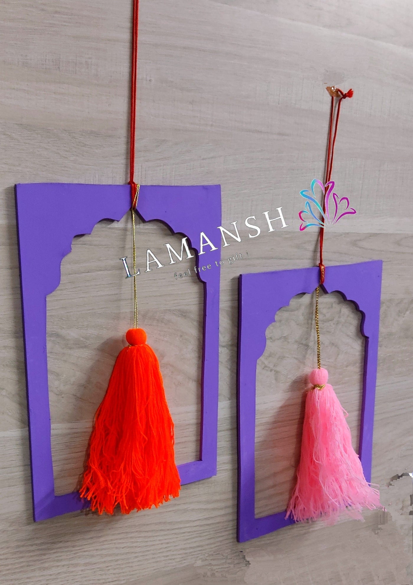 Lamansh event decoration LAMANSH® Decorative Frame Style Tassels (7*11 inch) hangings for indian wedding decoration & backdrops / ethnic event decoration products