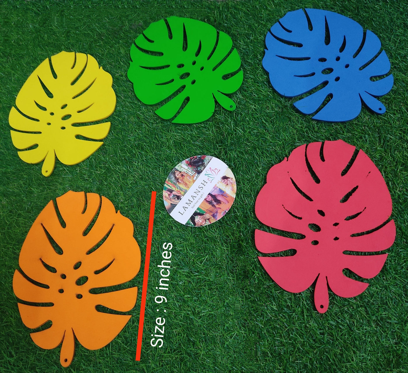 Lamansh Event decoration leaves LAMANSH® (9 inch) 25 pcs Foam 🍂Leaf Leaves For Event Decoration / Latest Product for backdrop decoration in Marriage Halls / Banquets & Birthday Anniversary Parties / New Event Props