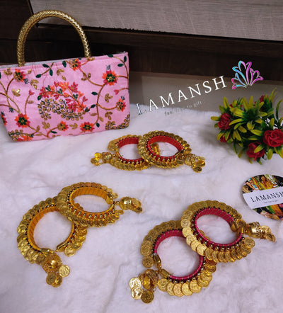 LAMANSH Floral 🌺 Giveaways Assorted colors LAMANSH® ( Adjustable ) Artificial Bracelets Kade Bangles Hathphool for Bridesmaid Giveaways / Best wedding favors return gifts