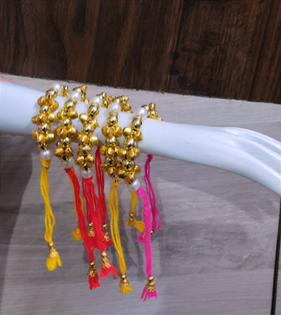 LAMANSH Floral 🌺 Giveaways Assorted colors LAMANSH® Set of 50 (Free size) Ghungroo Gota Bracelets Kade Bangles Hathphool for Bridesmaid Giveaways / Best wedding favors return gift (Video attached)