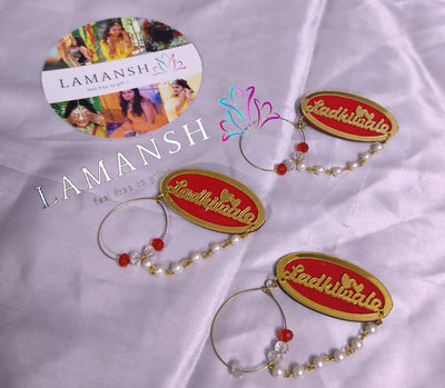 LAMANSH Floral 🌺 Giveaways Gold-Red / Set of 20 Brooches LAMANSH® LADKIWALE ( Set of 20 ) Brooches for Bridesmaid Giveaways / Ladkiwale Brooch set