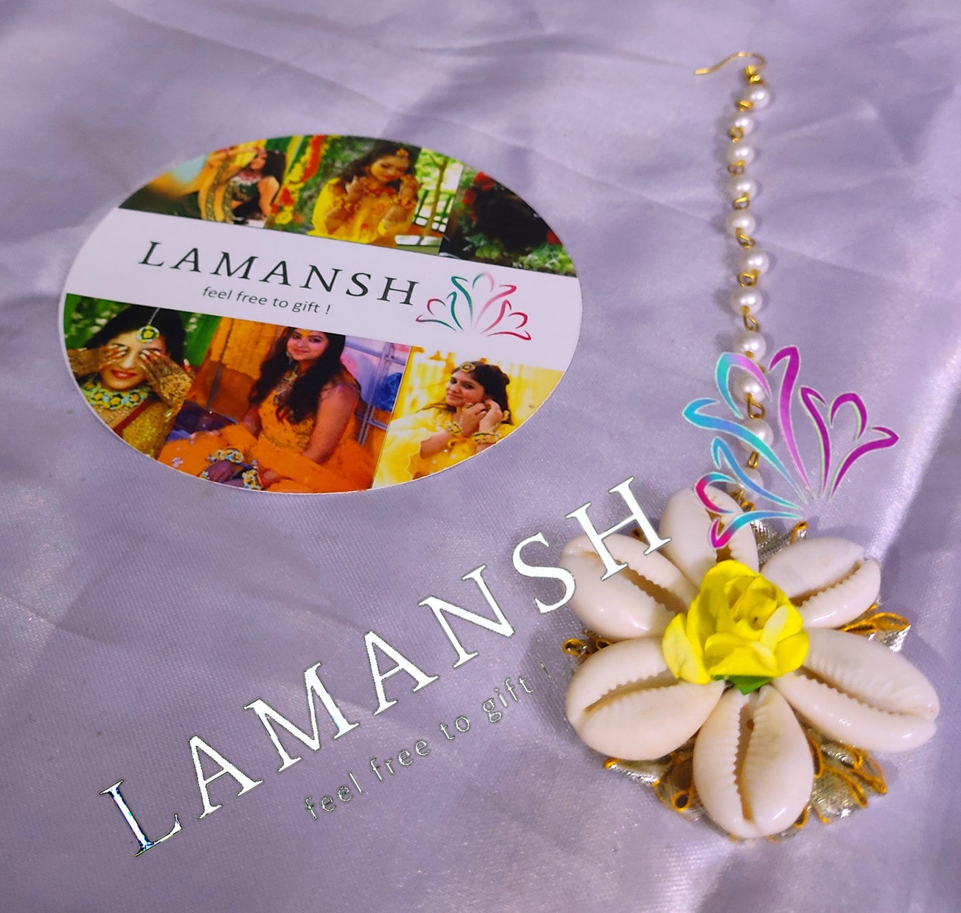 LAMANSH Floral 🌺 Giveaways LAMANSH® Artificial Flower Maangtika's for Giveaways ( Set of 10)