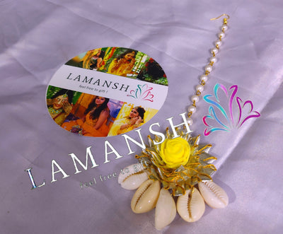 LAMANSH Floral 🌺 Giveaways LAMANSH® Shells Flower Maangtika's for Giveaways ( Set of 10)